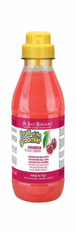 

Шампунь для короткой шерсти с протеинами шелка Iv San Bernard Black Cherry 500 мл
