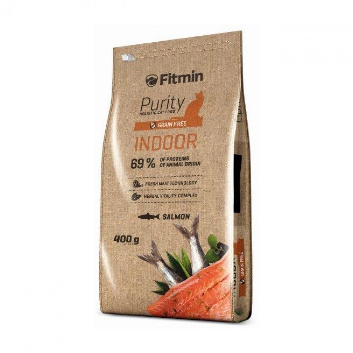 

Сухой корм для кошек живущих в помещениях с лососем Fitmin Purity Indoor 0,4 кг