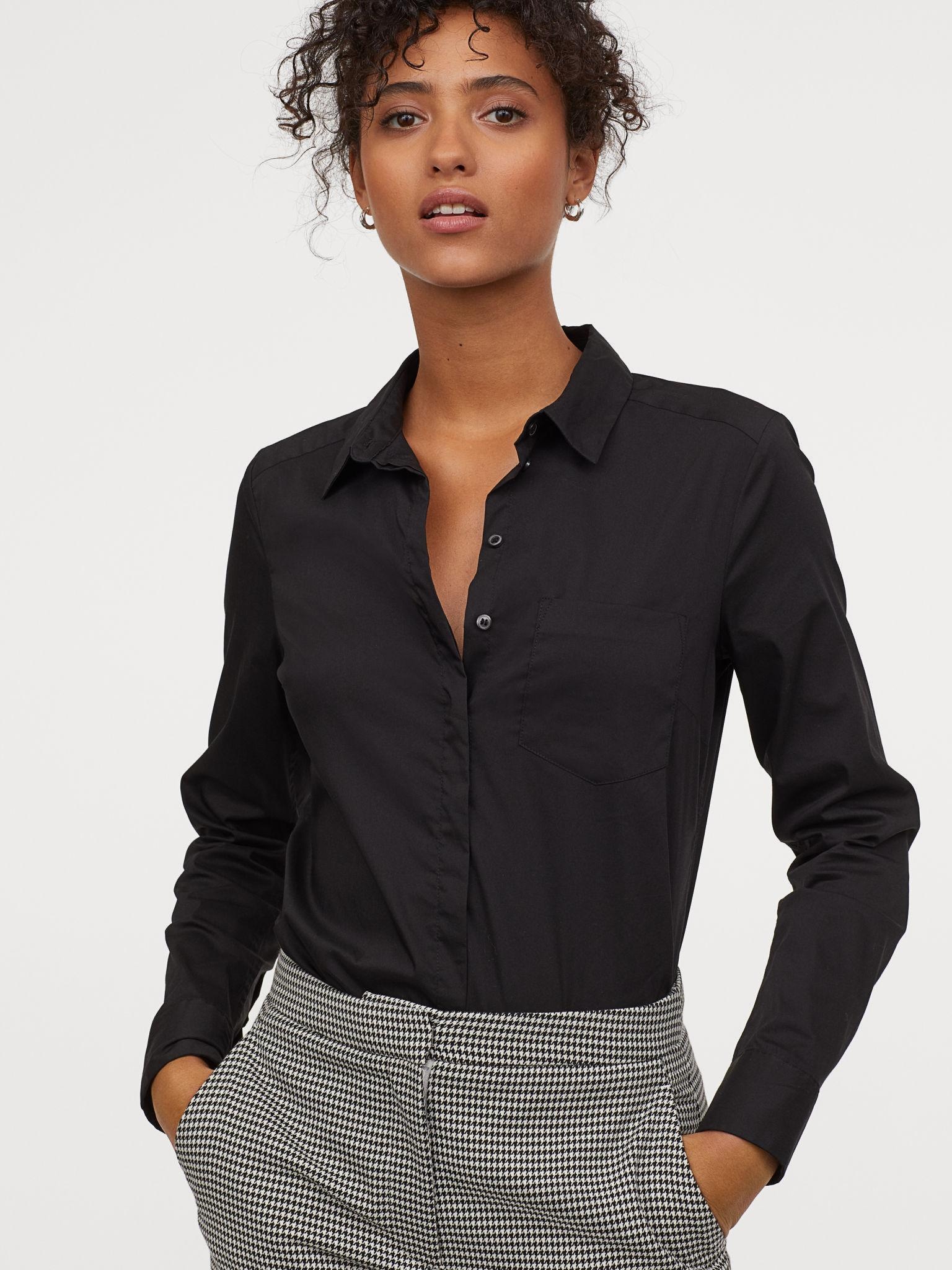 

Рубашка H&M 7897720-AAAD 46 Черная