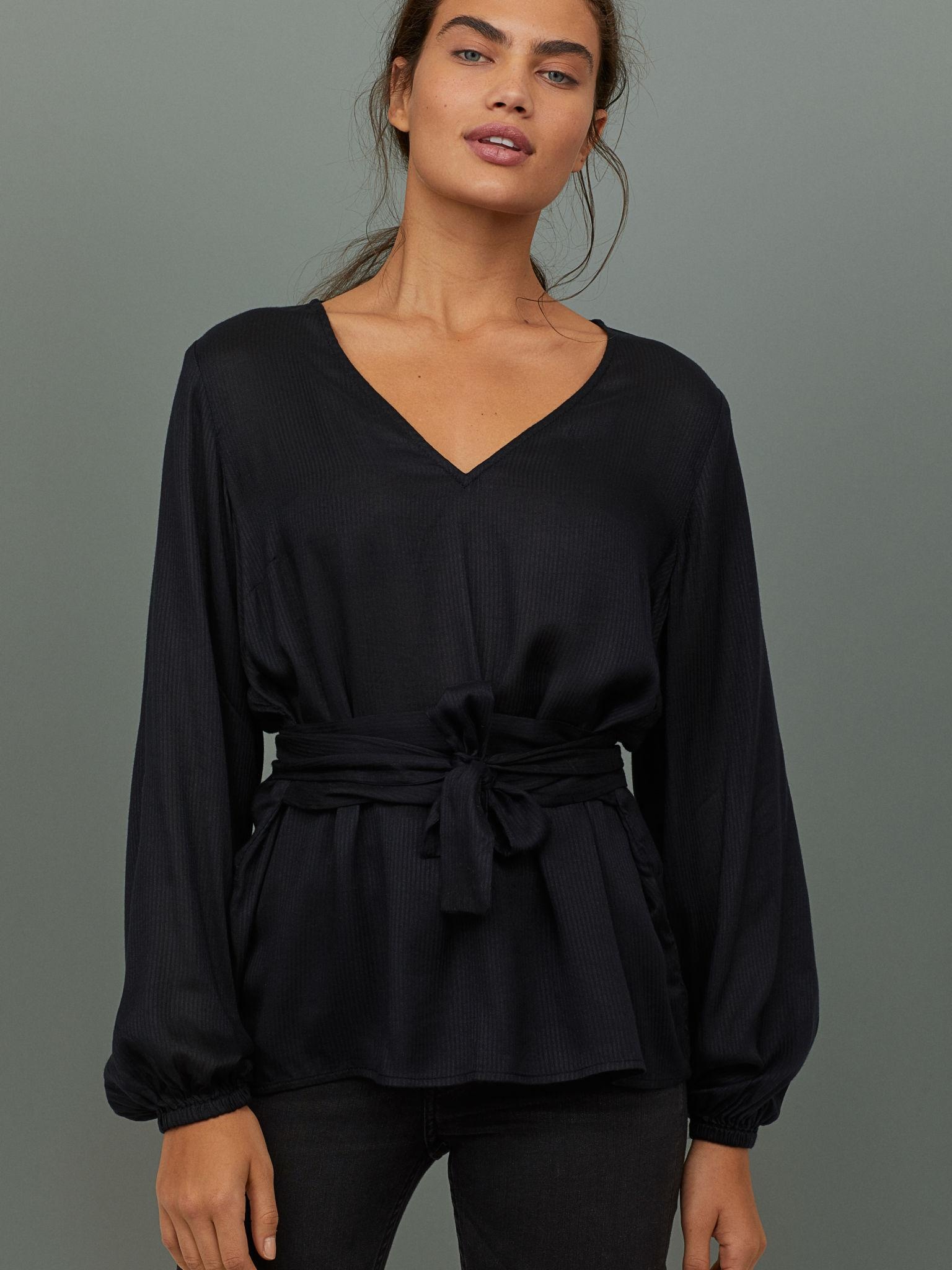 

Блузка H&M 7637850-AAAD 36 Черная