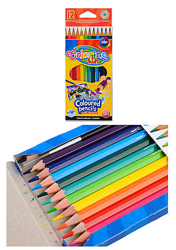 

Карандаши цветные Colorino акварельные, с кисточкой, 12 цветов Colorino (33039PTR)