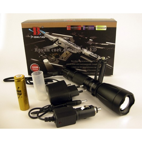 

Тактический фонарь Bailong BL-1892-T6 50000W