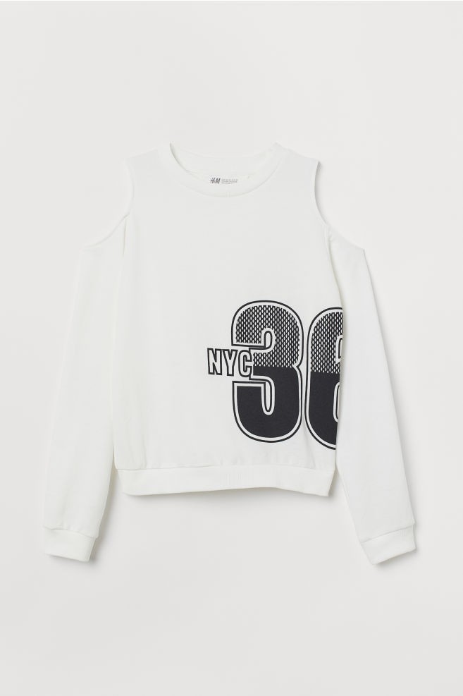 

Свитшот H&M с открытыми плечами 164 белый