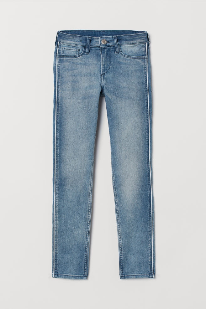 

Джинсы H&M skinny с лампасами 164 голубые
