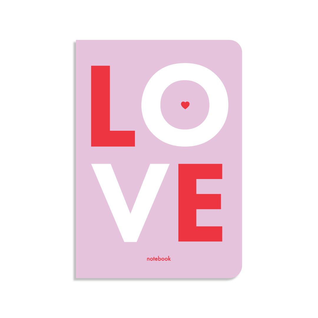 

Блокнот Love фиолетовый А5 (14х21 см) в клетку