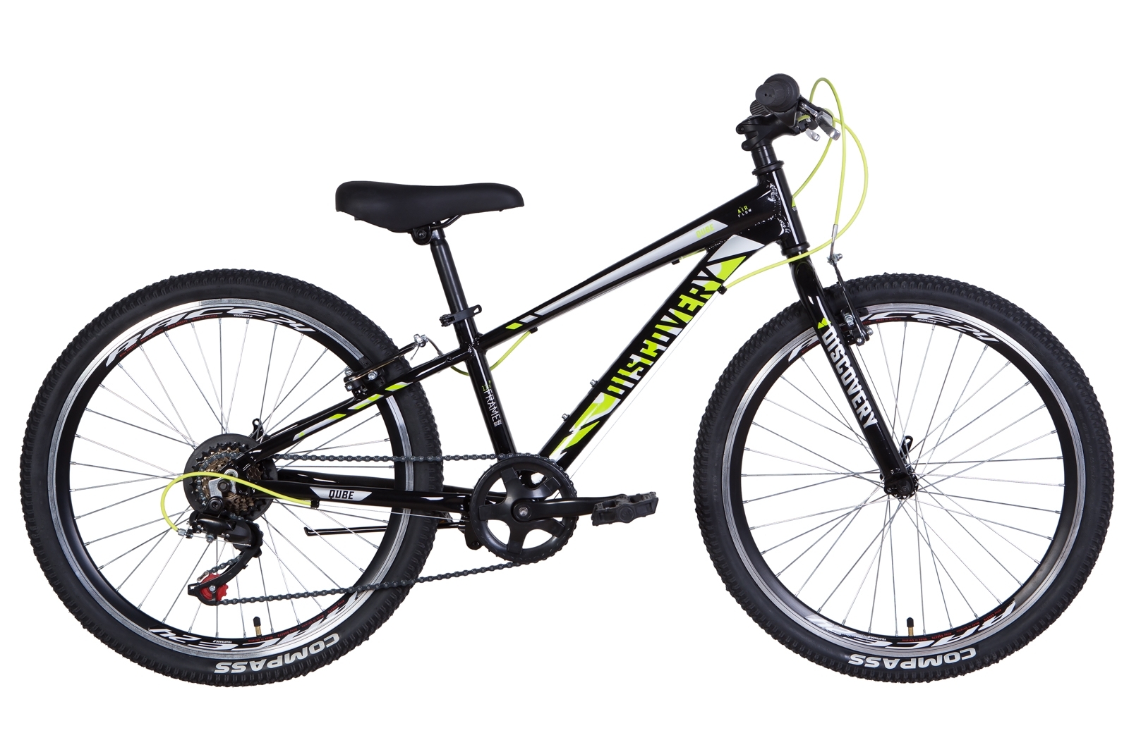 

Велосипед 24" Discovery QUBE 2021 (черно-желтый) Discovery OPS-DIS-24-270