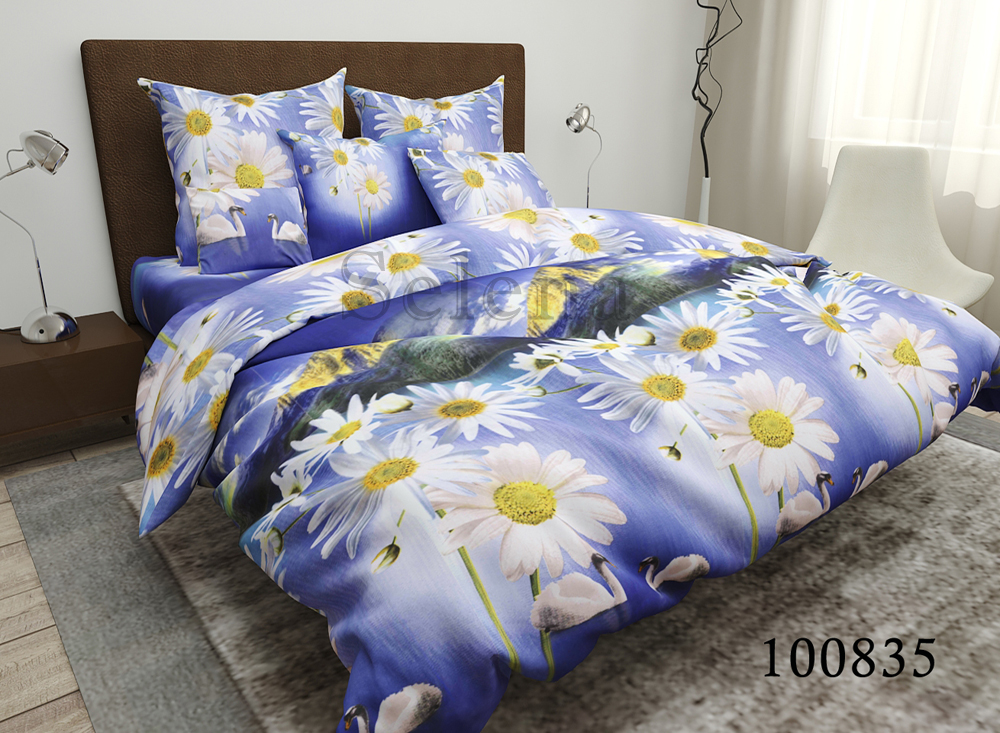 

Комплект постельного белья Selena Бязь Люкс На лужайке двуспальный 100835