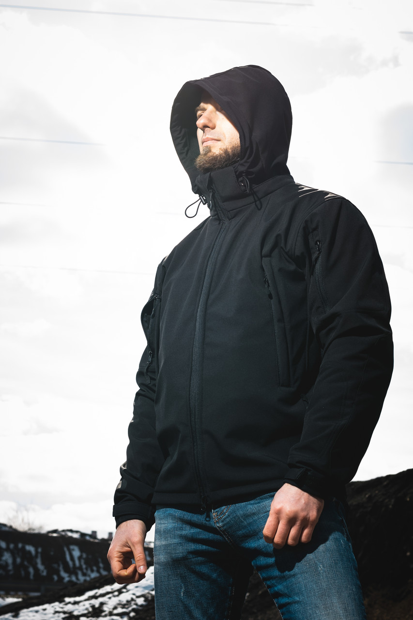 

Тактическая куртка Tactic Urban Black Софт Шелл шеврон, Тактическая куртка Tactic Urban Black Софт Шелл шеврон S