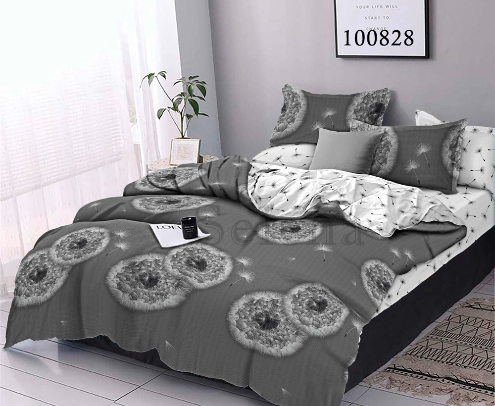 

Комплект постельного белья Selena Бязь Люкс Одуванчик Grey 2 евро 100828