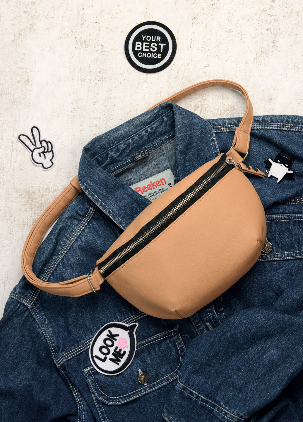 

Сумка на пояс бананка Sambag Polo SQO беж хакі