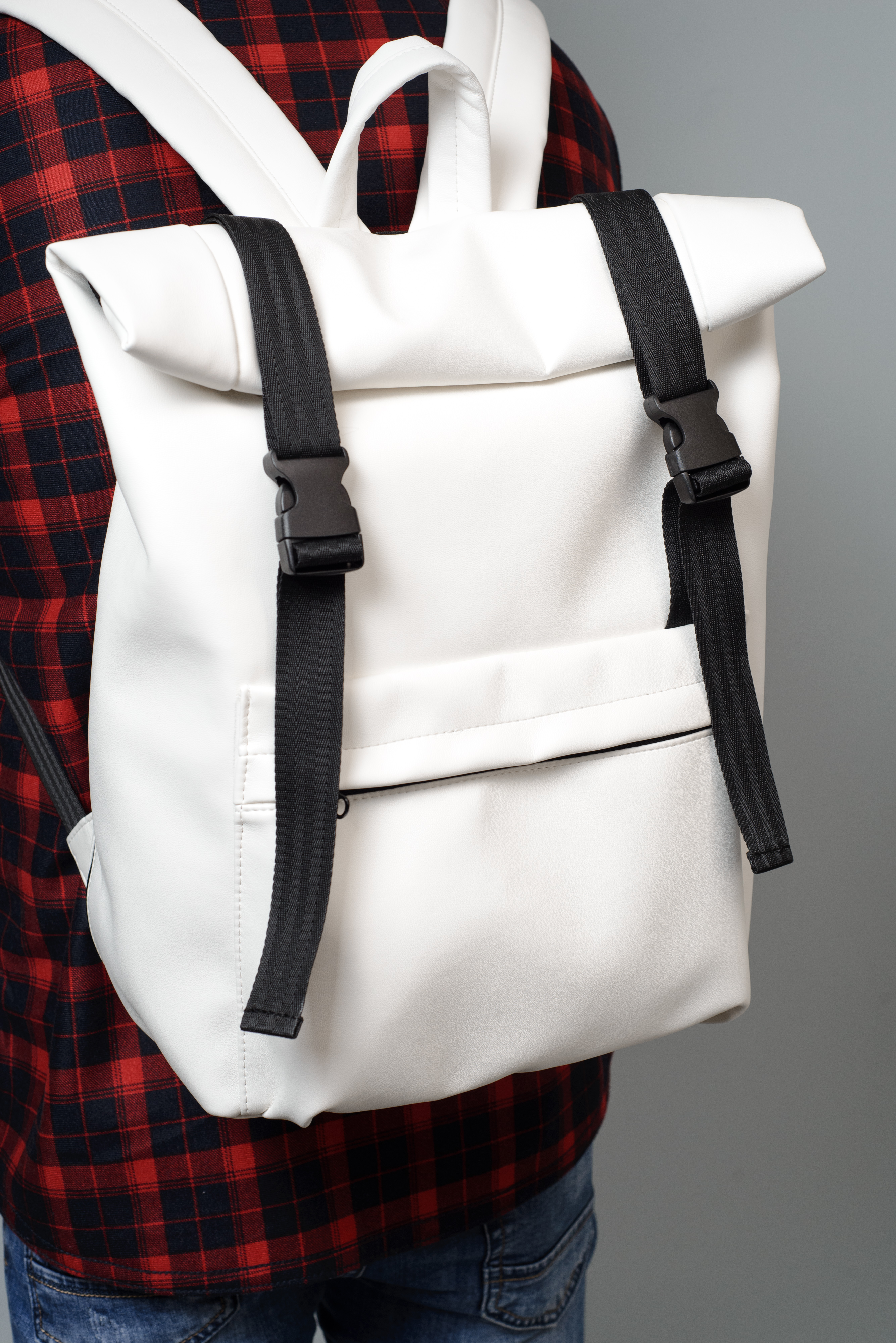

Рюкзак рол Sambag RollTop білий чоловічий