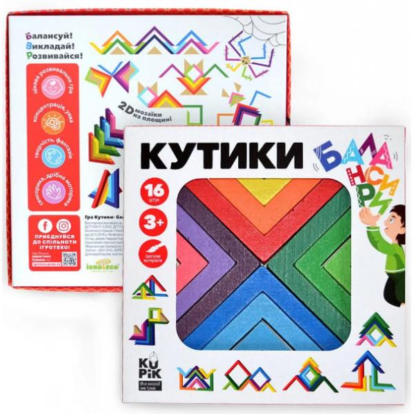 

Деревянная игра Уголки-балансиры от Игротеко (16 деталей)