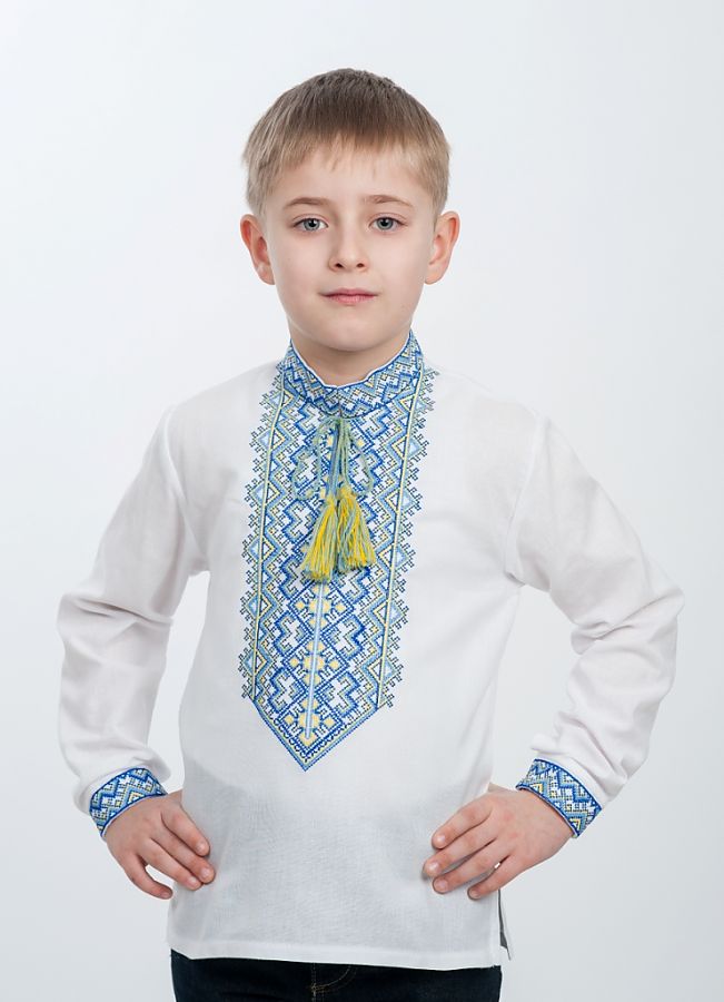

Детская вышиванка Vyshyvanka 158 Белая 4403