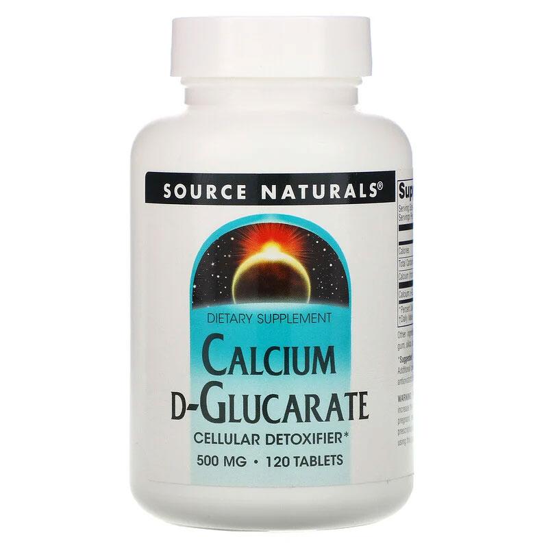 

Кальция D-глюкарат Source Naturals Calcium D-Glucarate для детоксикации и здоровья печени 500 мг 120 таблеток