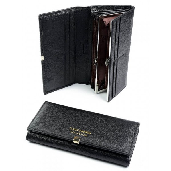 

Женский кошелек натуральная кожа WCash A0001-K Black