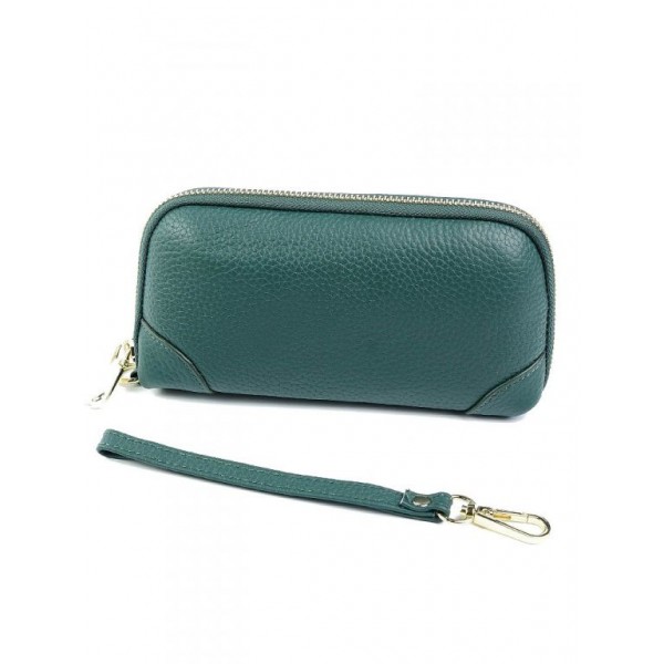 

Женская кожаная косметичка Parse NO-102 L.Green