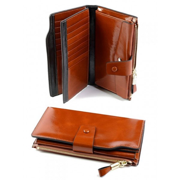 

Женский кошелек кожаный Wcash D-3302 Brown