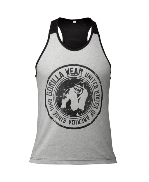 

Майка Gorilla Wear Roswell Tank Top  Серо-черная, Майка Gorilla Wear Roswell Tank Top 3XL Серо-черная