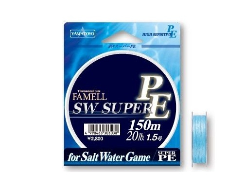 

Шнур Yamatoyo SW Super PE, Blue-PE 150m 3,0 36 lbs