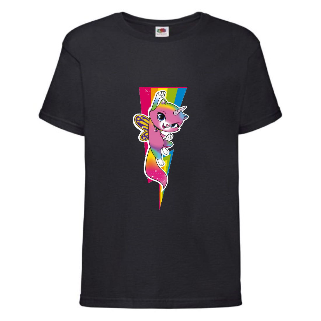 

Футболка детская Радужная Кошка 004 (Rainbow Cat) черная (RNC blc 004) 104 см