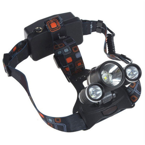 

Фонарь налобный светодиодный на 3 диода аккумуляторный (18650) HeadLight Police BL-6811 Original диод T-6