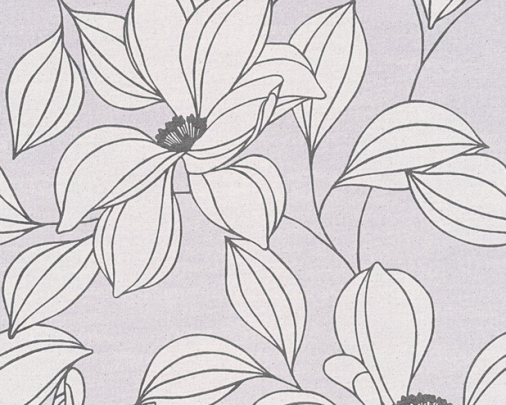

Флизелиновые обои A.S.CREATION URBAN FLOWERS 32795-3 Черные-Серые-Белые