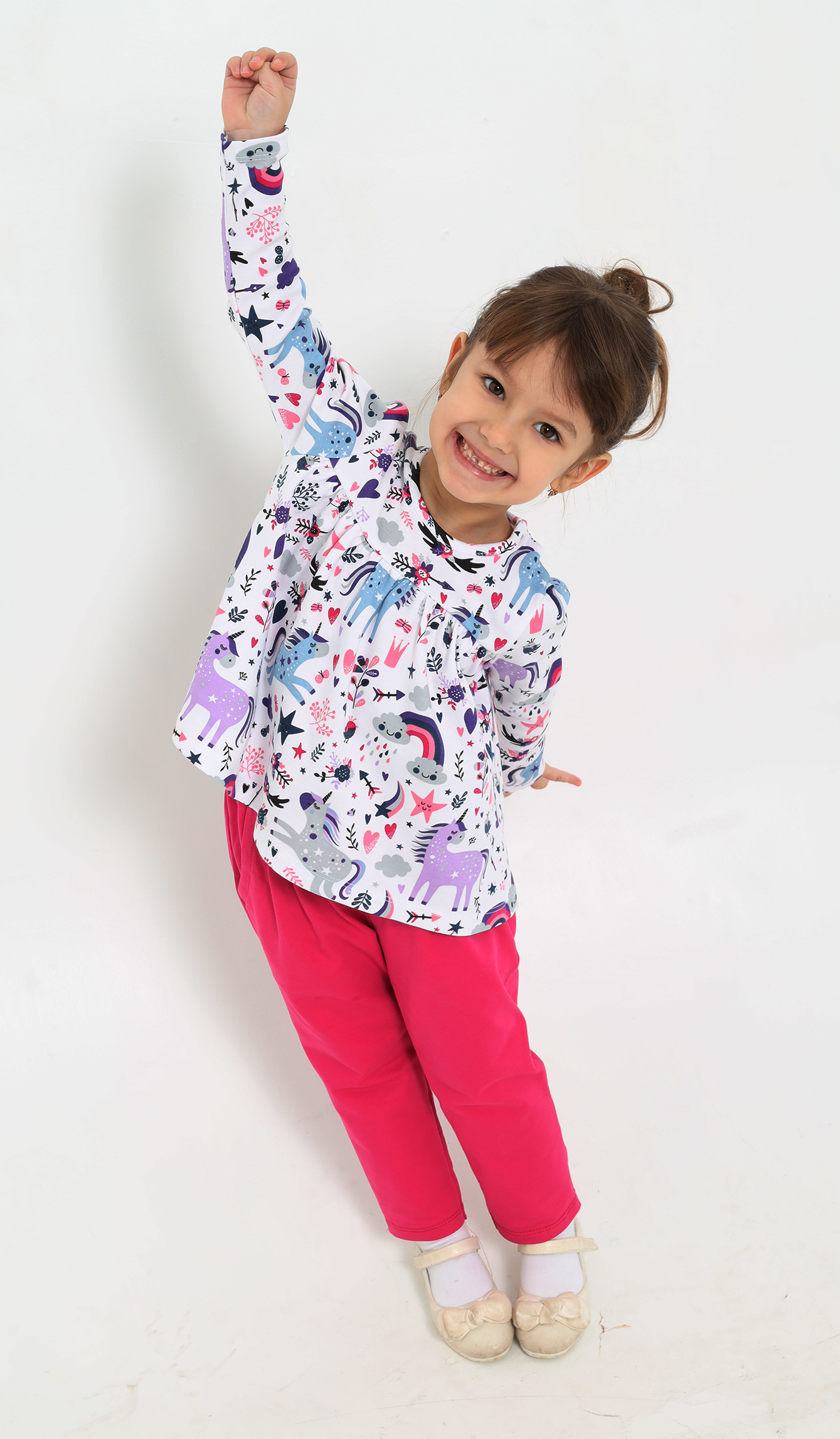 

Комплект для девочки - Morekids 110 туника малиновые штаны (8511-110 )
