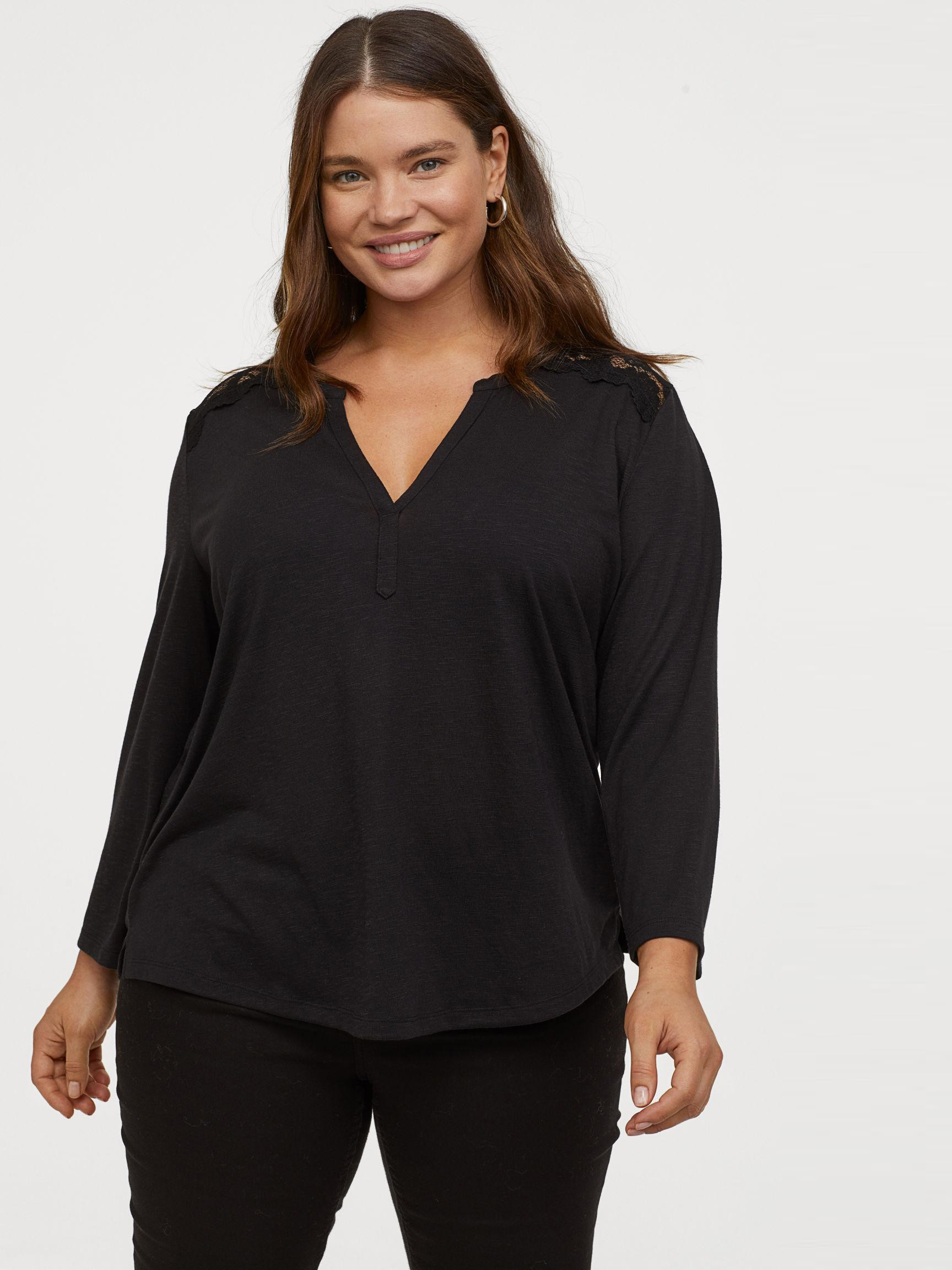 

Лонгслив H&M 0711733-9 4XL Черный