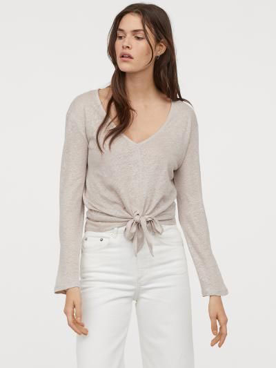

Пуловер H&M 0708428-9  Бежевый, Пуловер H&M 0708428-9 L Бежевый