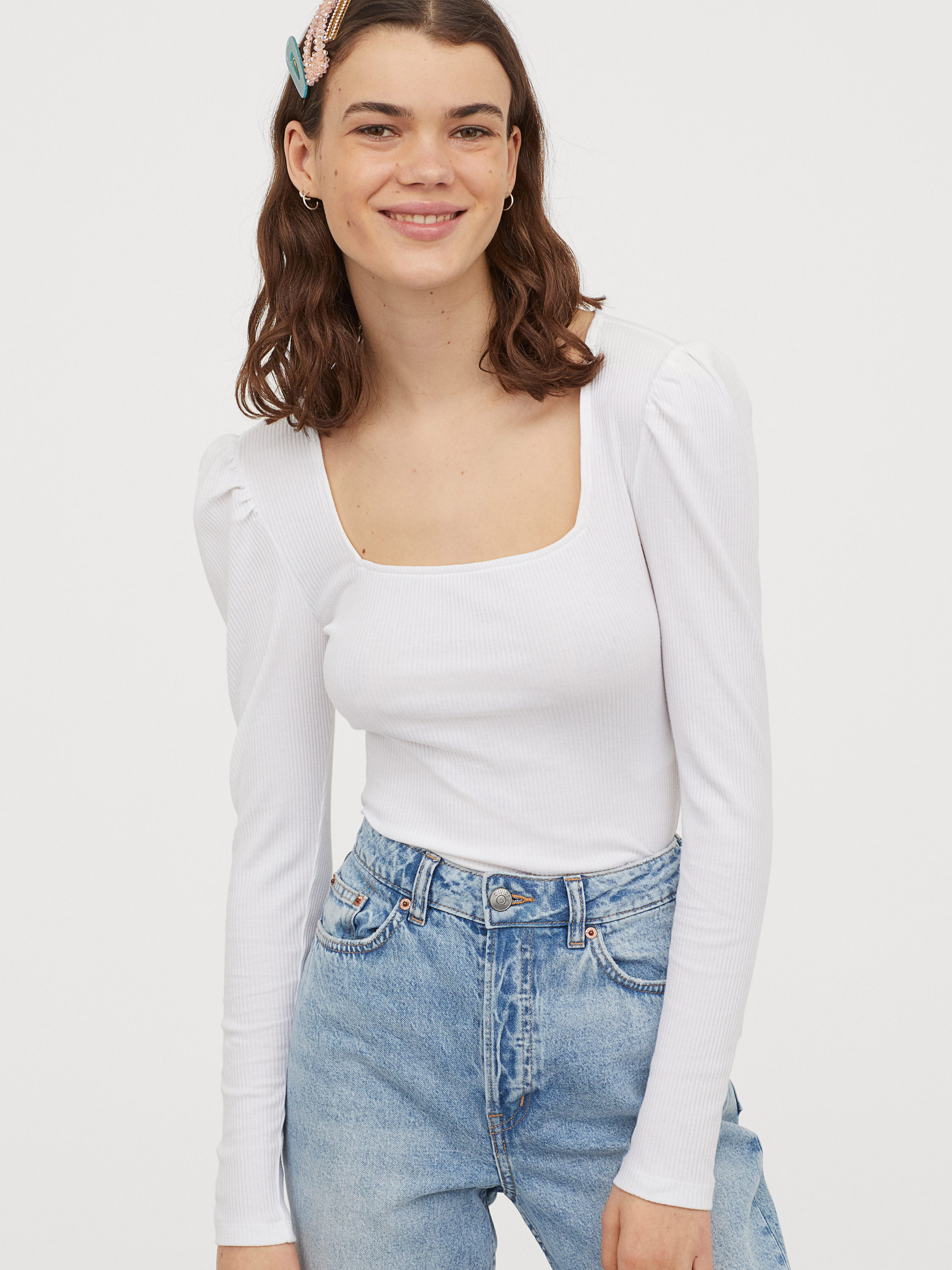 

Топ H&M 0827682-1  Белый, Топ H&M 0827682-1 S Белый