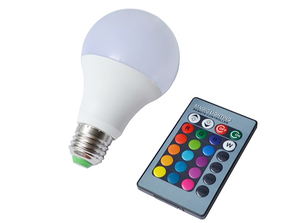 

RGB LED лампа BauTech Е27 10вт 16 цветов Светодиодная (1002-565-04)