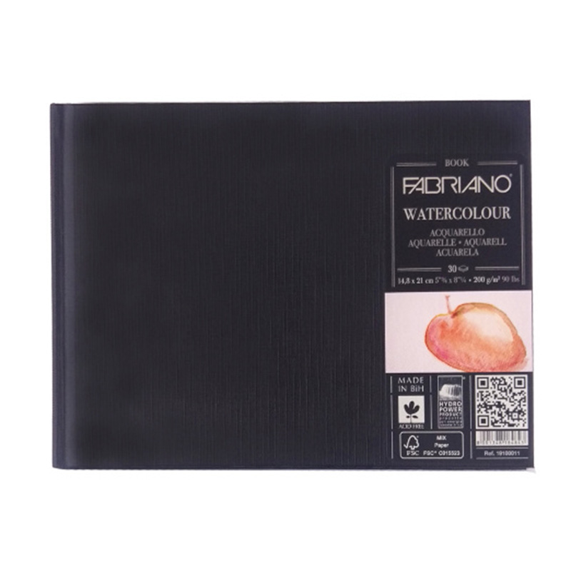 

Скетч для акварели Fabriano Watercolour book 200г 30л твердый переплет А4
