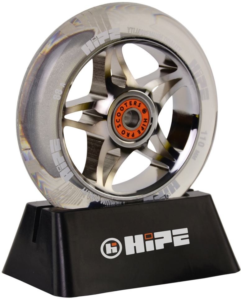 

Колесо для трюкового самоката Hipe Star 110 мм chrome/clear (250710)
