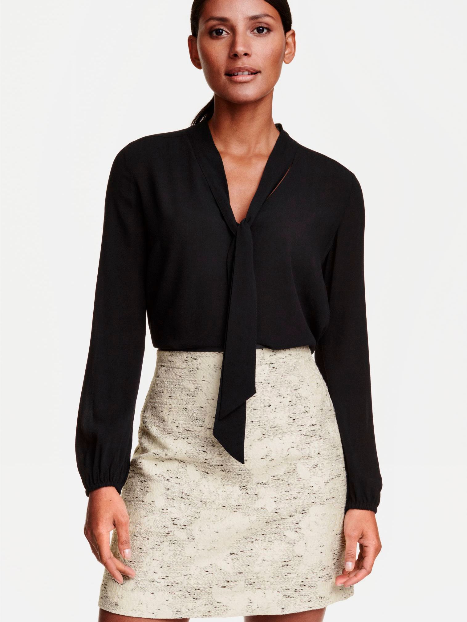 

Юбка H&M 0363173 34 Белая меланж