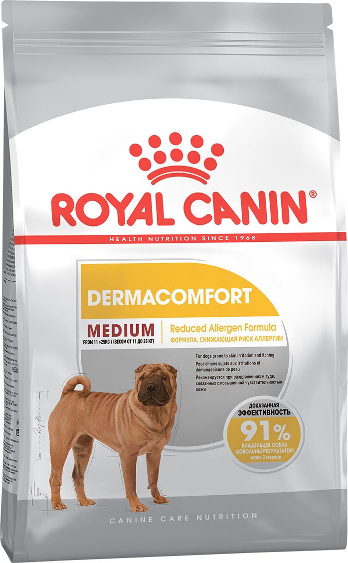 

Сухой корм для собак Royal Canin Medium Dermacomfort 3 кг (2442010)