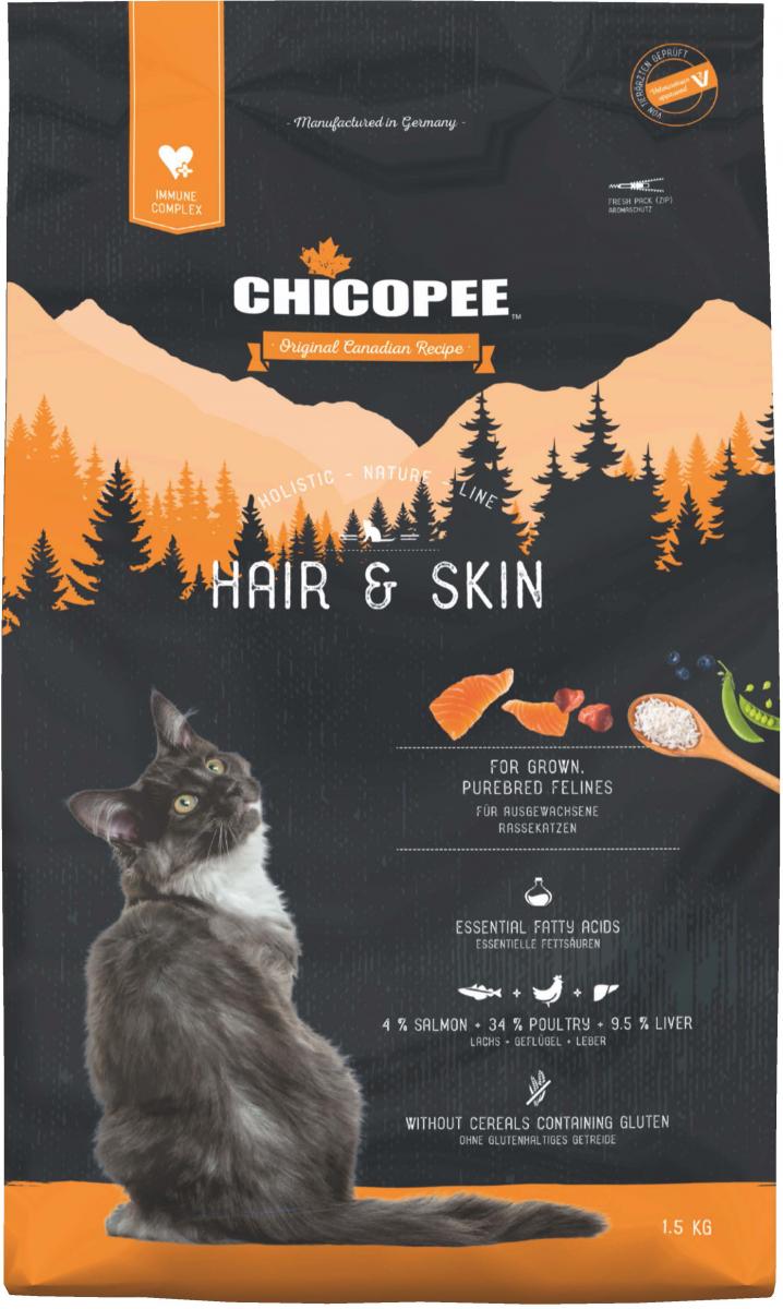 

Сухой корм для кошек Chicopee HNL Cat Hair&Skin 1,5 кг (018098)
