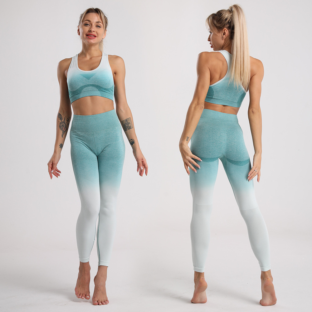 

Спортивный костюм для фитнеса Befit BFK03G Gradient Green M Бирюзовый с белым