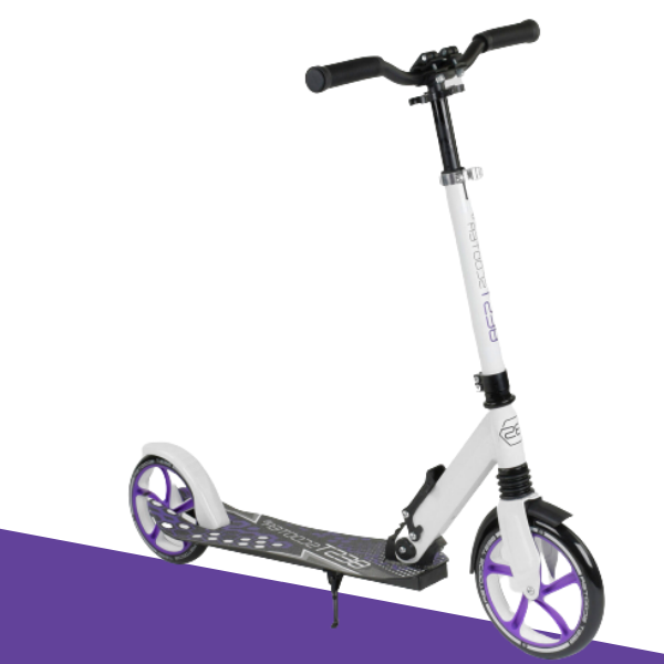 

Детский самокат двухколесный от 5 лет до 100 кг с амортизатором Best Scooter Большие колеса Белый (88916)