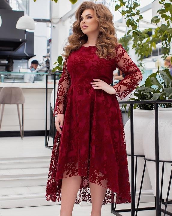 

Платье G&M k-79558 48-50 Размер цвет бордовый