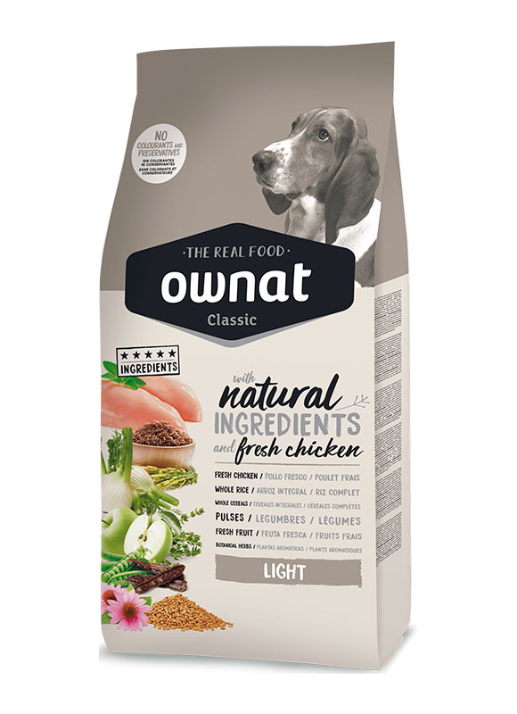 

Сухой корм Ownat Classic Light (Dog) для взрослых собак, склонных к набору веса, 4кг