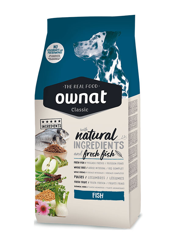 

Сухой корм Ownat Classic Fish (Dog) для взрослых собак с рыбой, 4кг