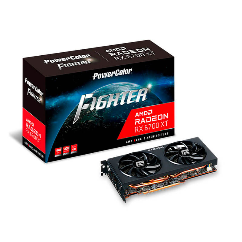 

Видеокарта AMD Radeon RX 6700 XT 12GB GDDR6 Fighter PowerColor (AXRX 6700XT 12GBD6-3DH)