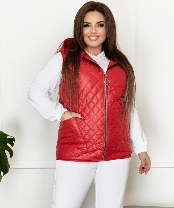 

Жилетка G&M k-77899 64-66 Размер цвет красный