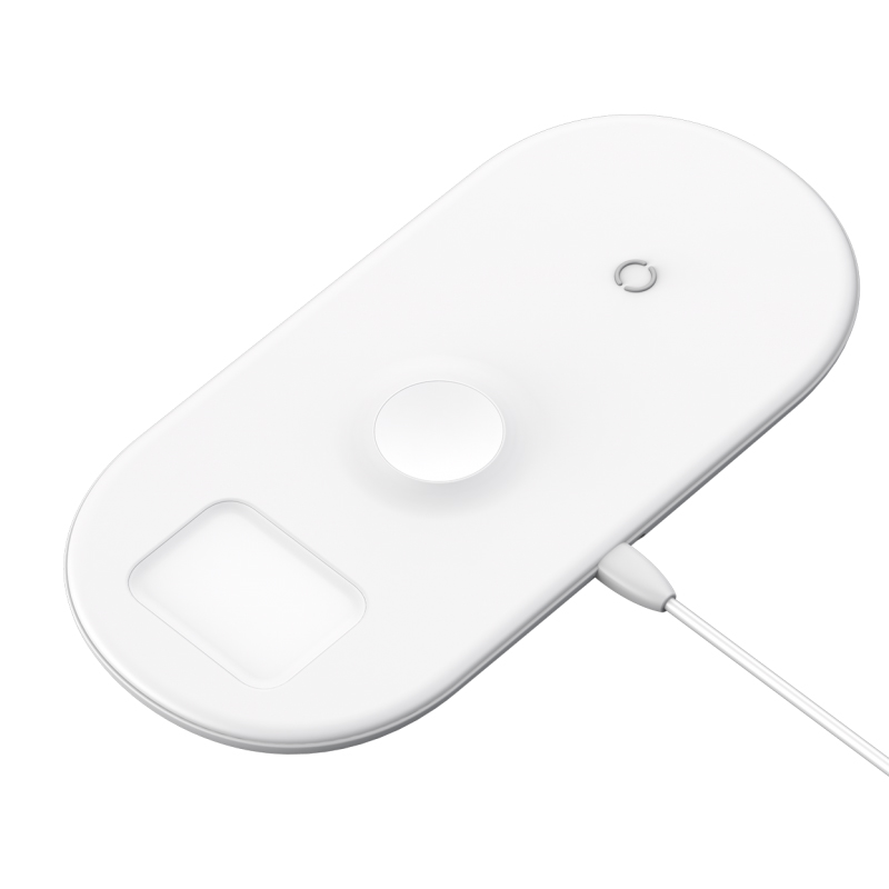

Бездротовий зарядний пристрій Baseus Smart 3in1 18W white (WX3IN1-C02)