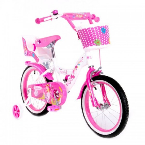 

Детский Велосипед 2-х колесный 20'' (от 7 до 14 лет) Royal Baby SW-17014-20 с Корзинкой, Сиденье для Куклы, Белый с Розовым