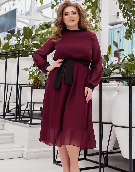 

Платье G&M k-79579 52-54 Размер цвет бордовый