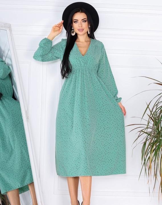 

Платье G&M k-78426 42-44 Размер цвет оливковый в горох