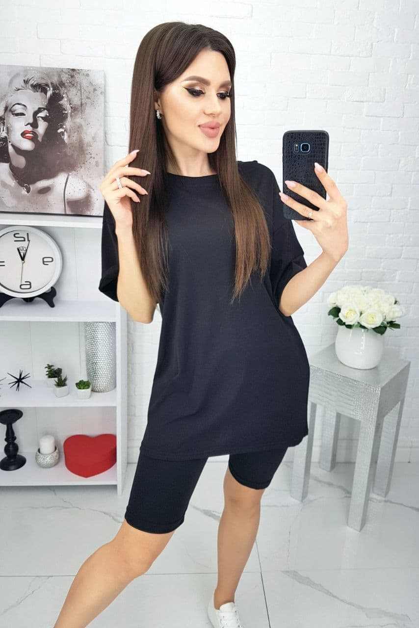

Комплект з подовженої футболки і велосипедок Фасон 31617_44-46 44-46