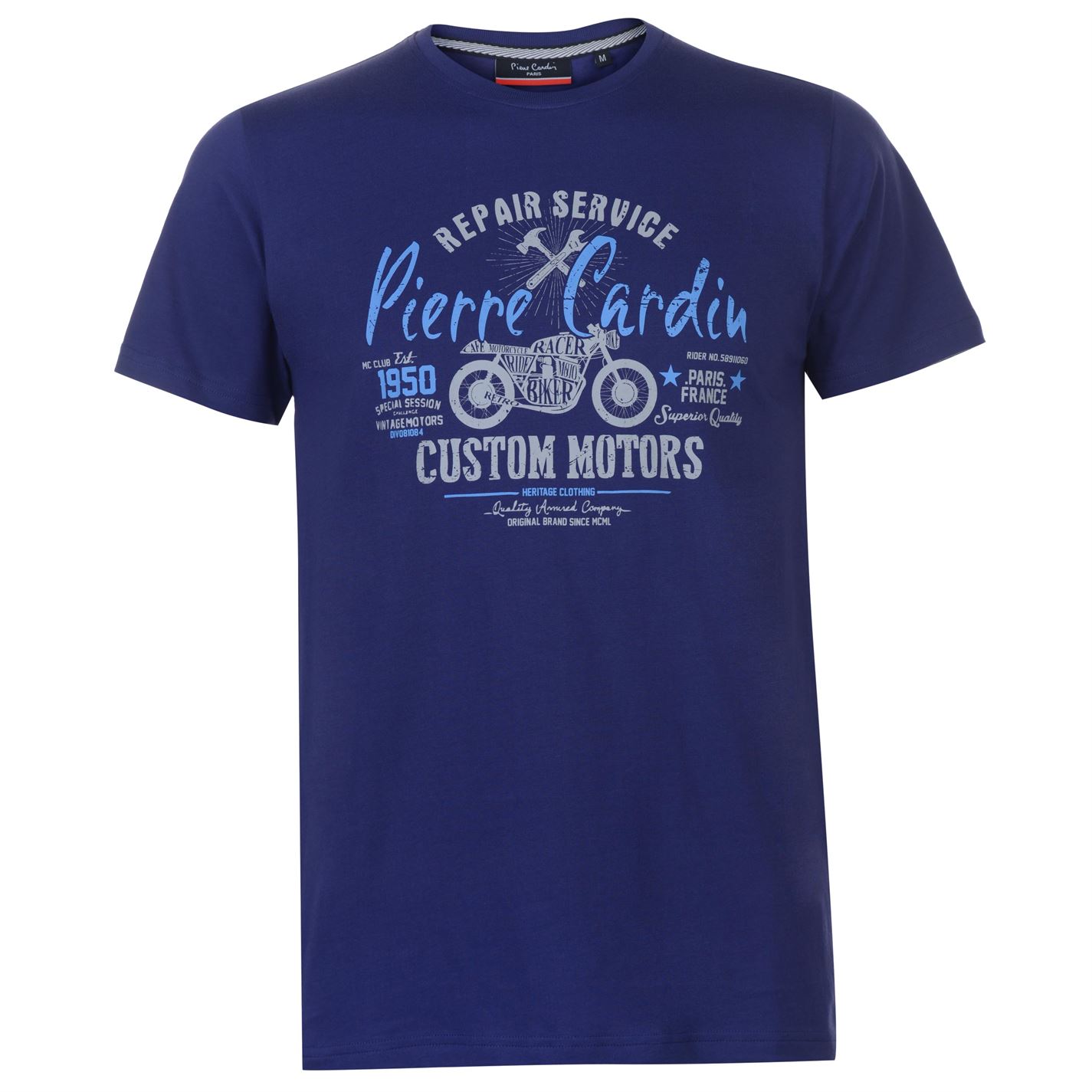 

Футболка Pierre Cardin Short Sleeve Printed Tee Mens L синий