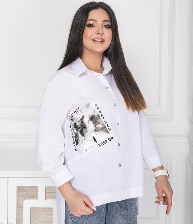 

Рубашка G&M k-78298 52-54 Размер цвет белый